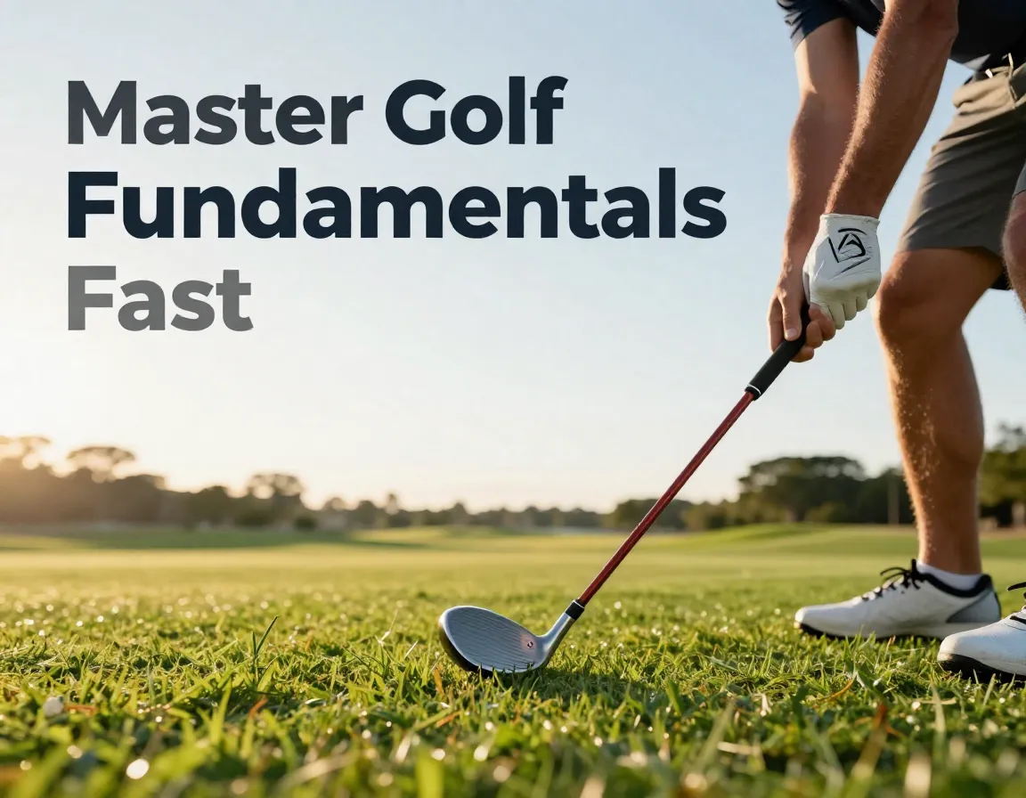 Closeup proper golf grip sunrise drill golden hour practice