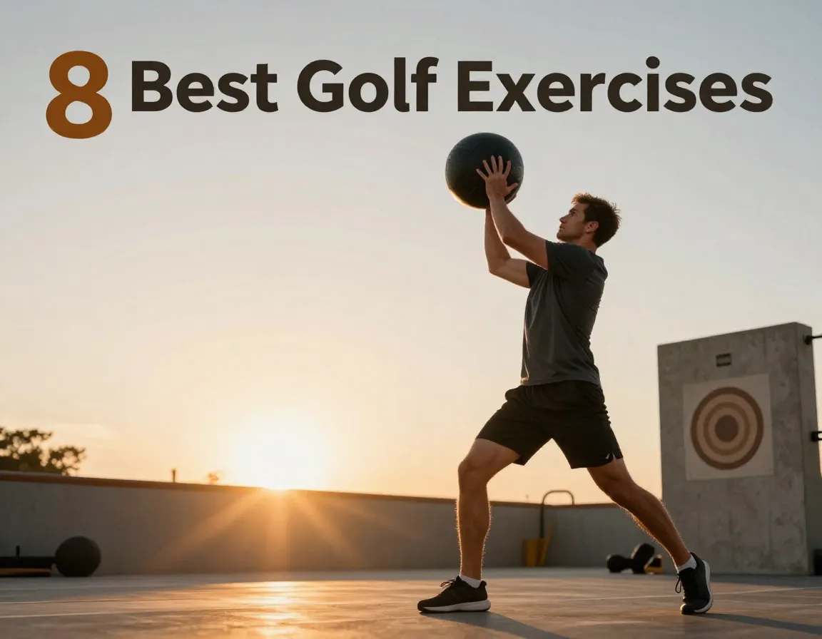 Golfer rotational medicine ball throw sunrise garage gym