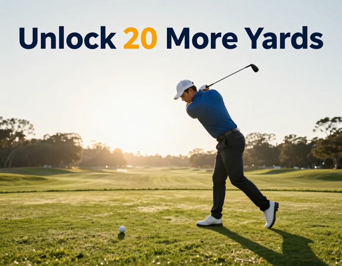 Golfer dynamic torso stretch sunrise fairway club shoulders power