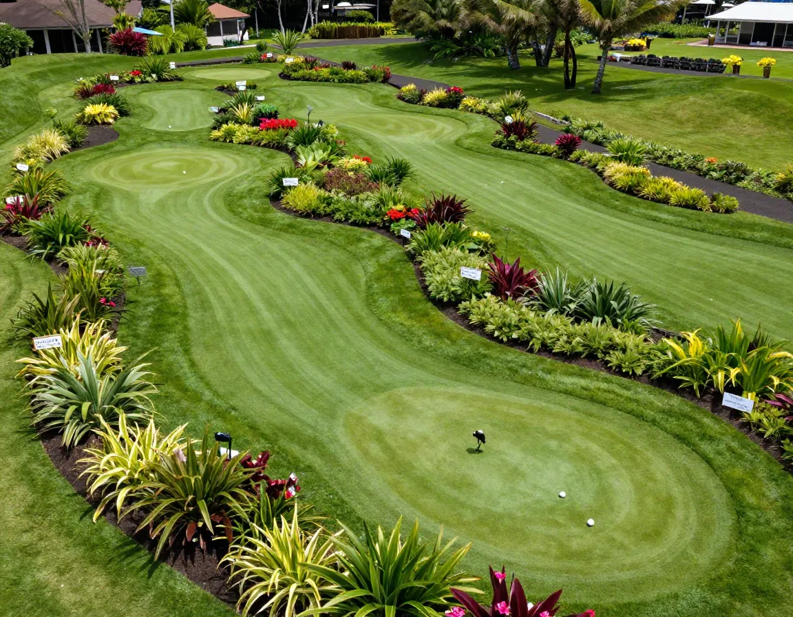 Kauai mini golf botanical gardens championship course native plant landscape