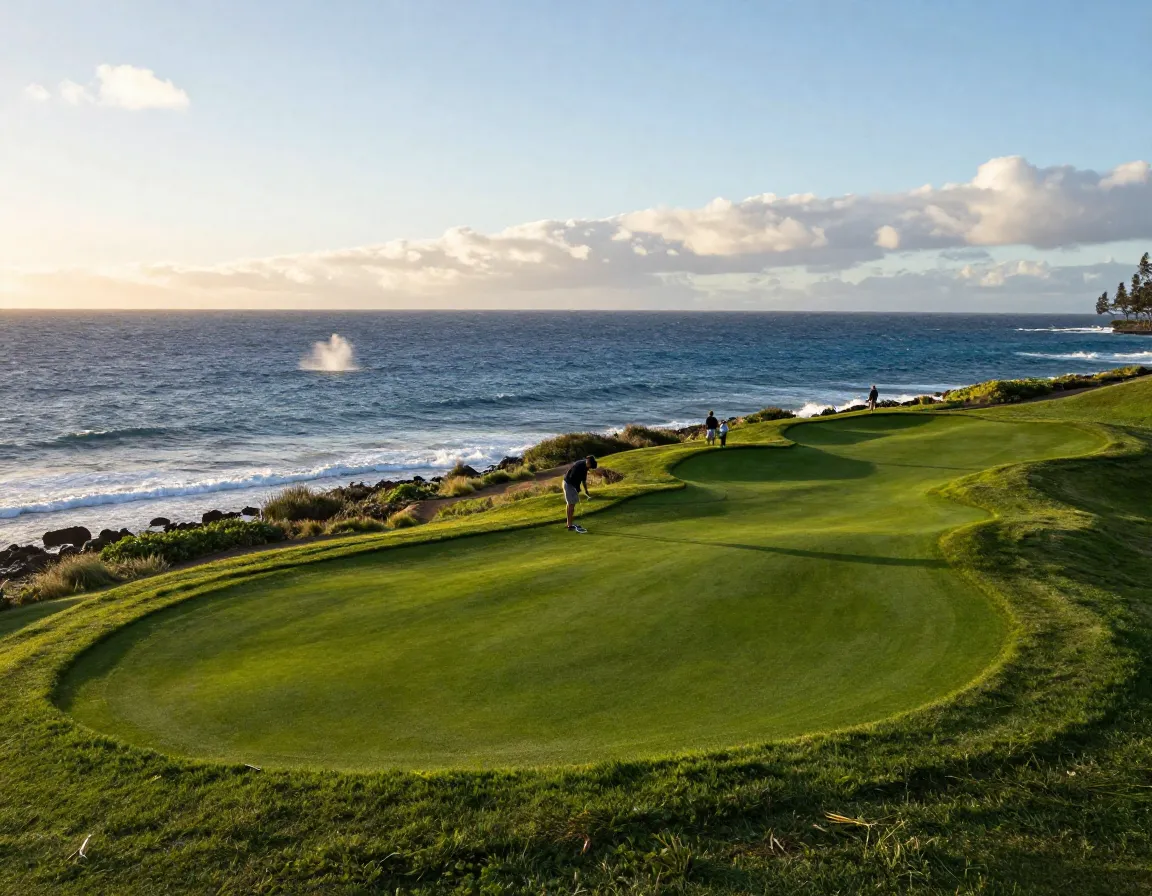 Maui ocean view mini golf panoramic pacific coastline scenic putting