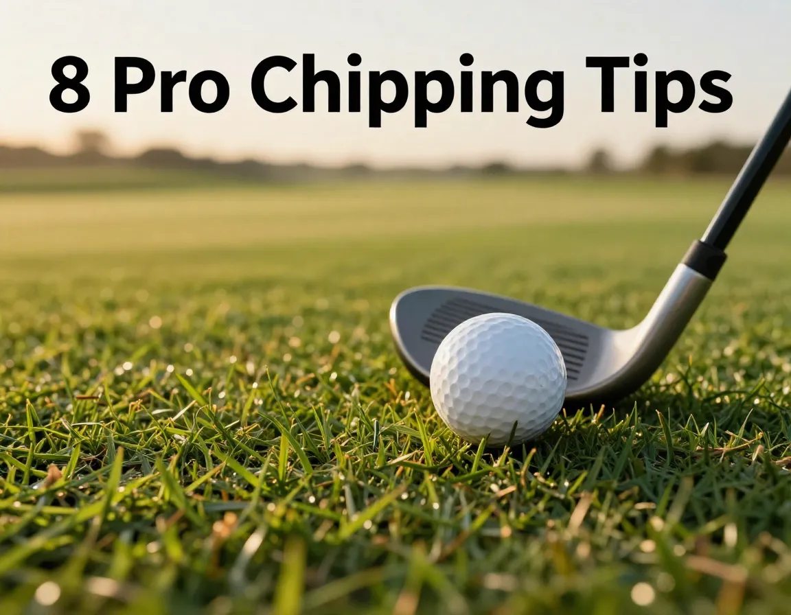 Golf ball wedge grooves short grass macro golden light chipping