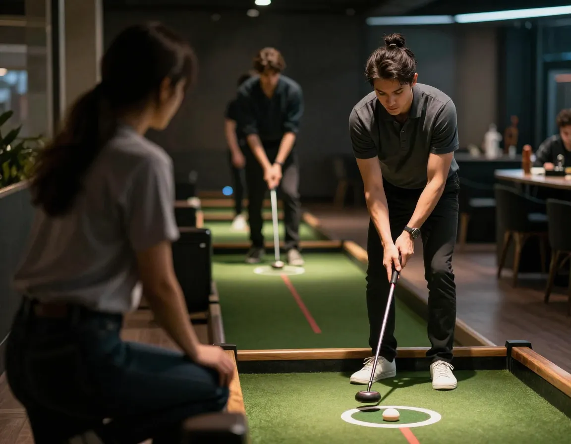 Couple exhibits personality traits during low stakes competition