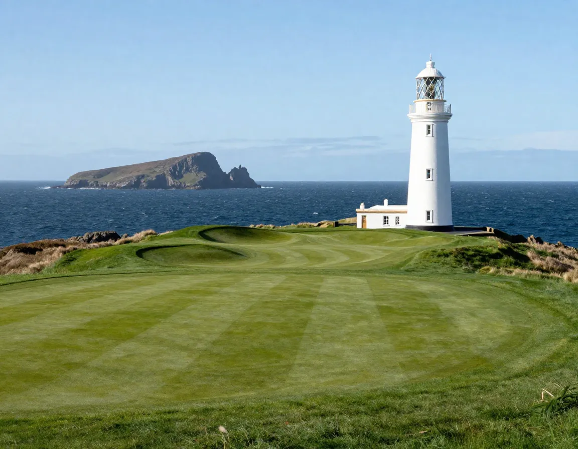 Turnberry ailsa course lighthouse and cliff par three hole