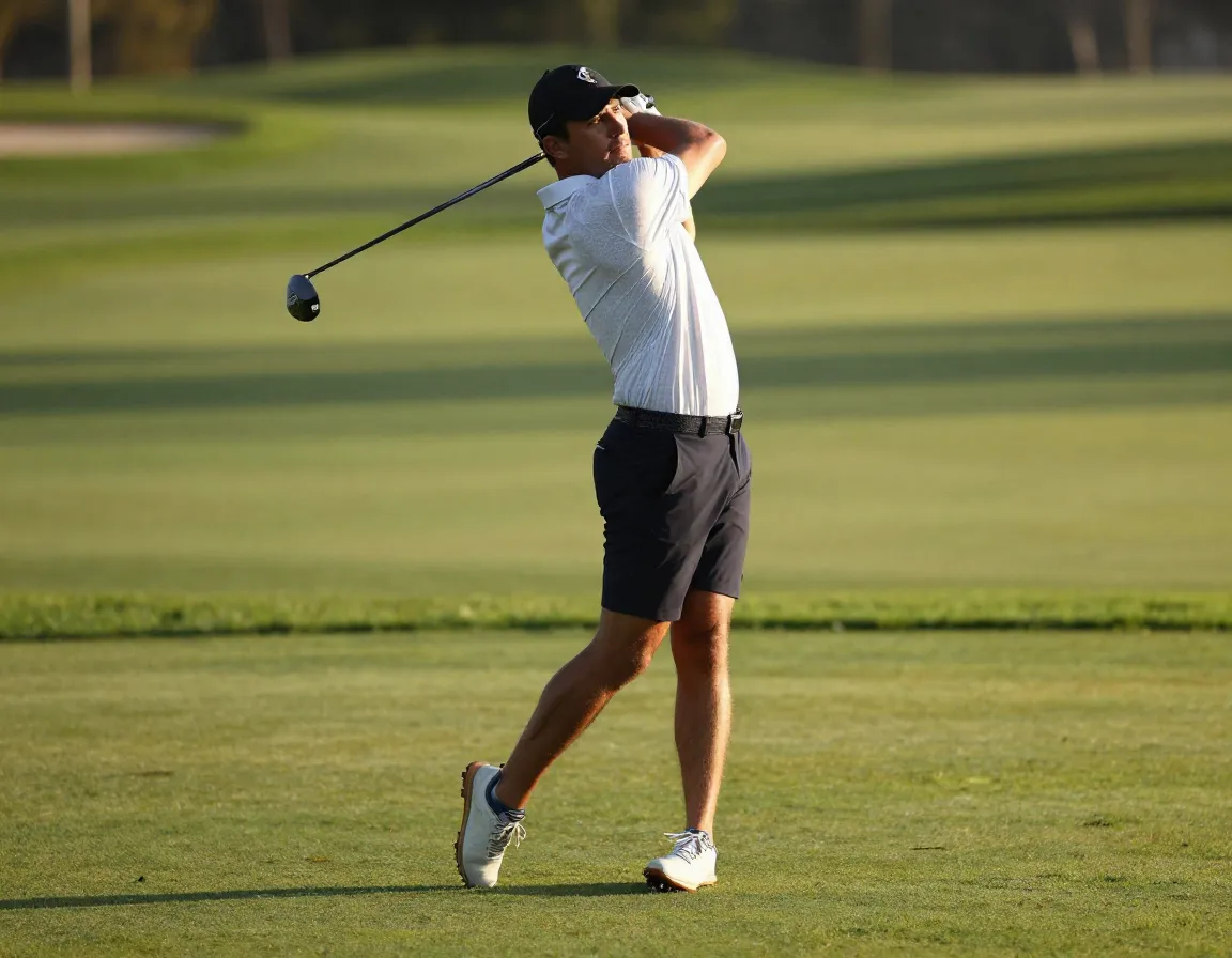 Core driven chipping motion using belly button rotation for consistency