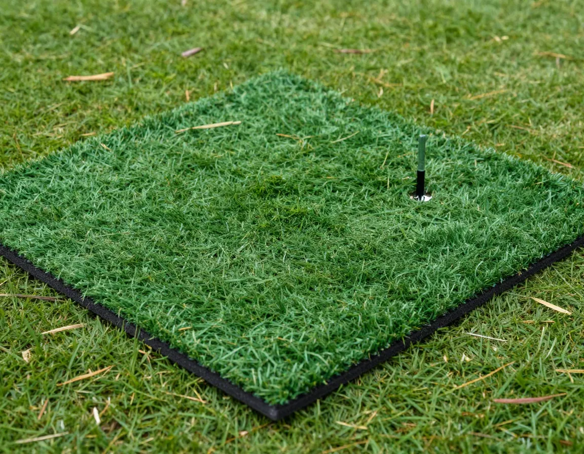 Durable heavy duty golf mat after extensive long term use