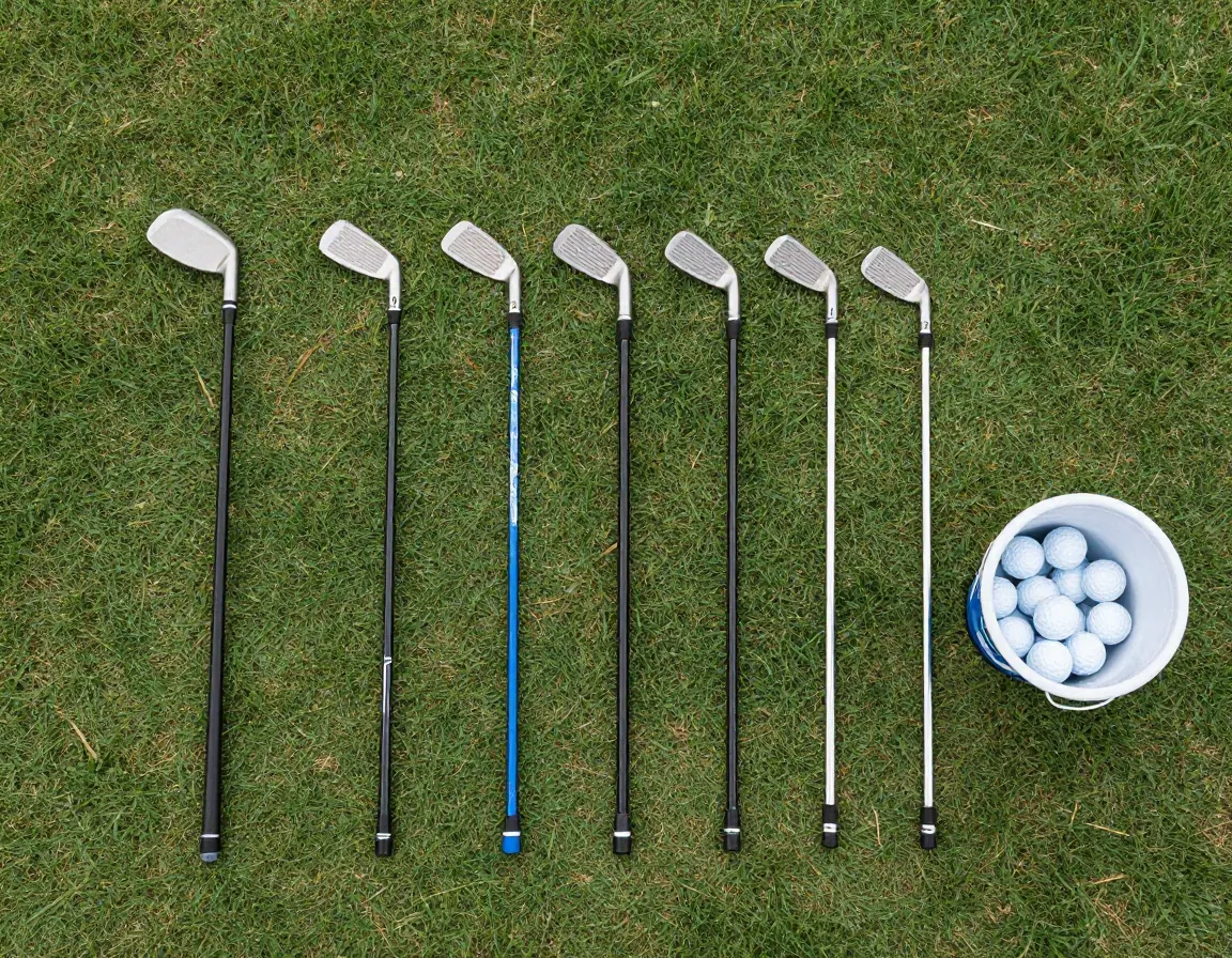 Golfer posed at impact with straight lead arm and shaft lean