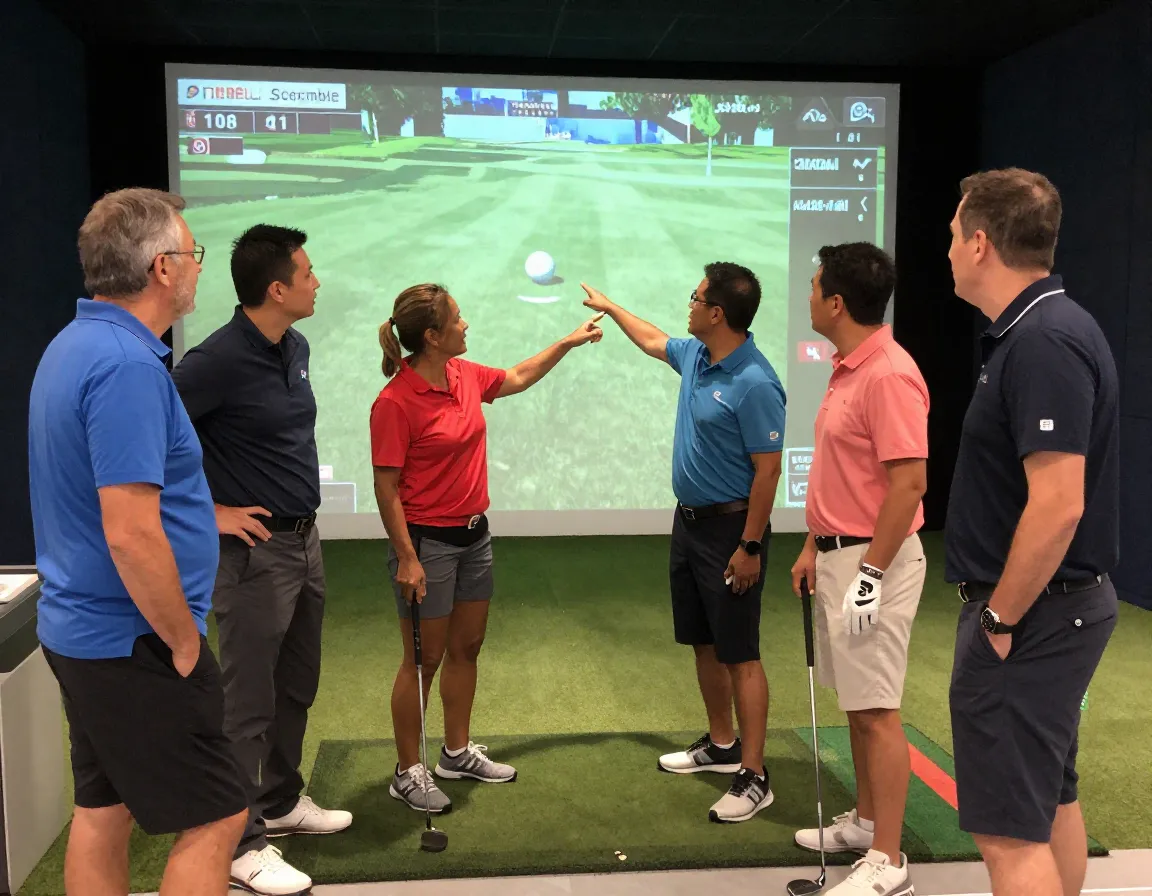 Team based scramble golf collaboration discussion