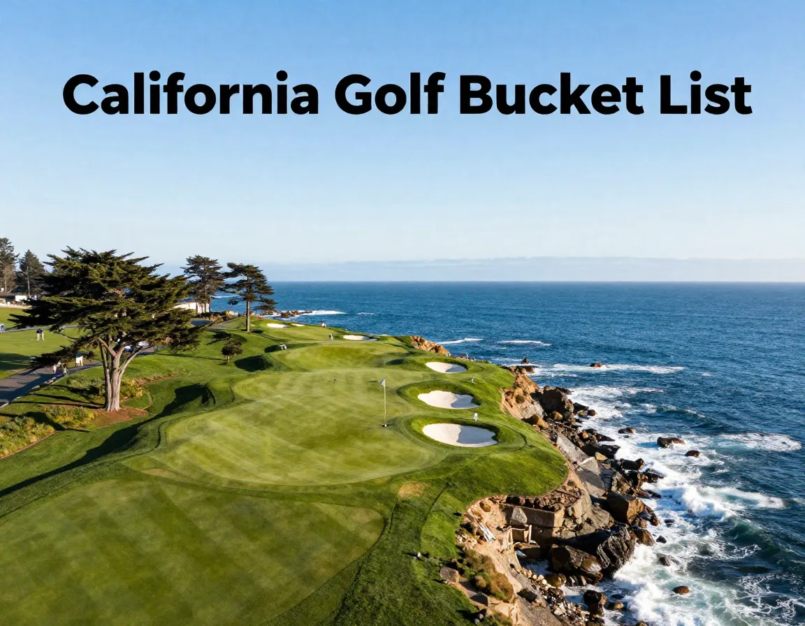 Pebble beach aerial fairway ocean coast bucket list california golf