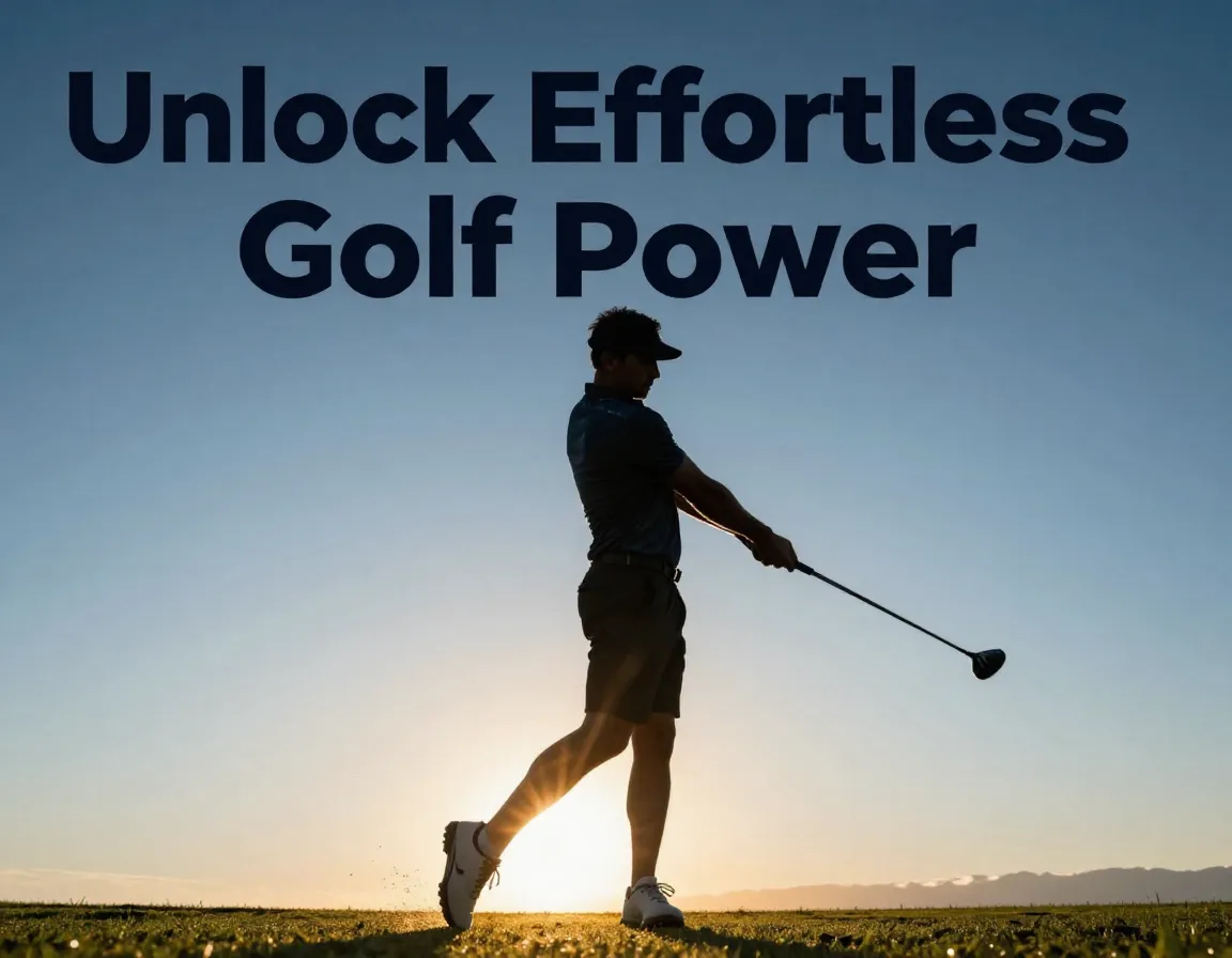 Silhouette golfer sunrise coil release powerful impact form drive