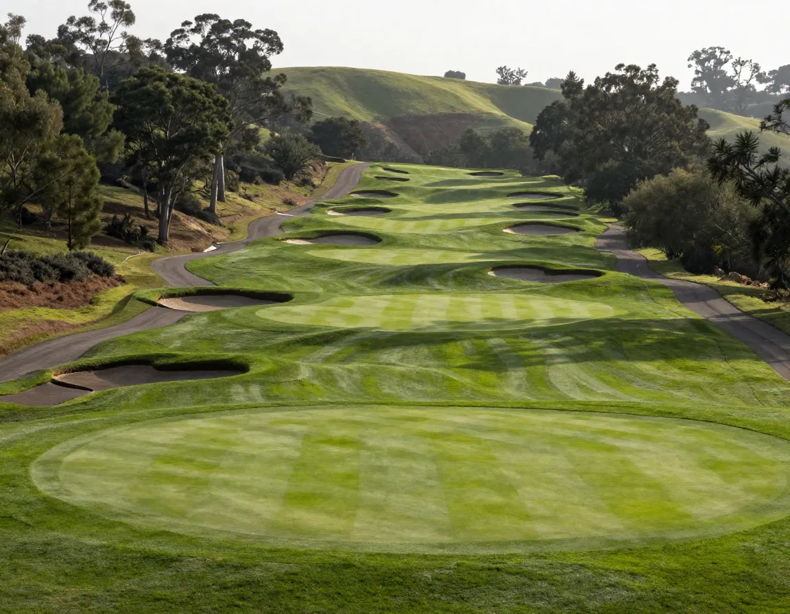Pasatiempo golf club scenic hillside fairway with undulating green