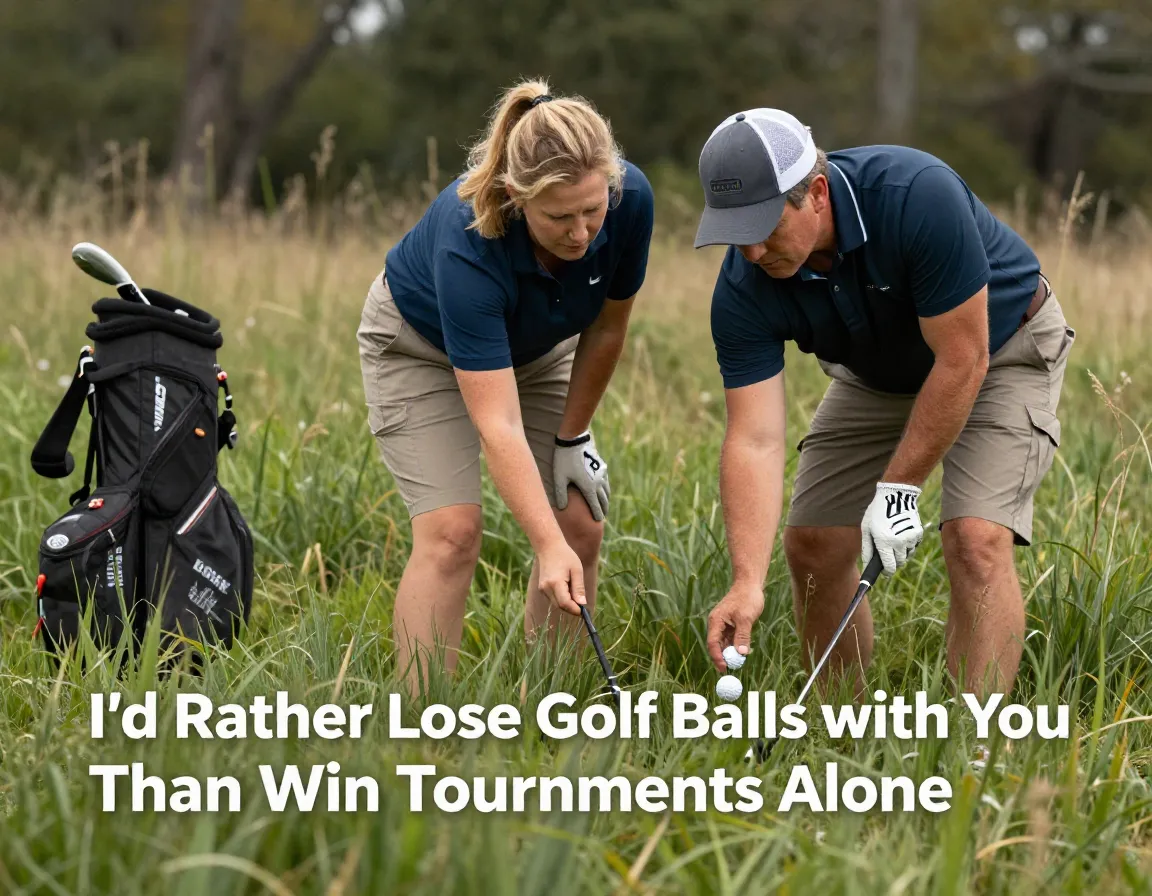 Losing golf balls together beats winning alone companion quote