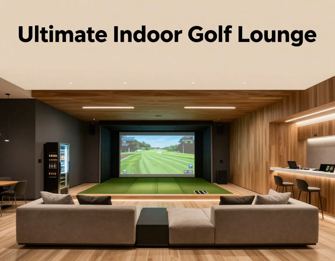 Ultimate indoor golf lounge simulator modern luxury basement entertainment