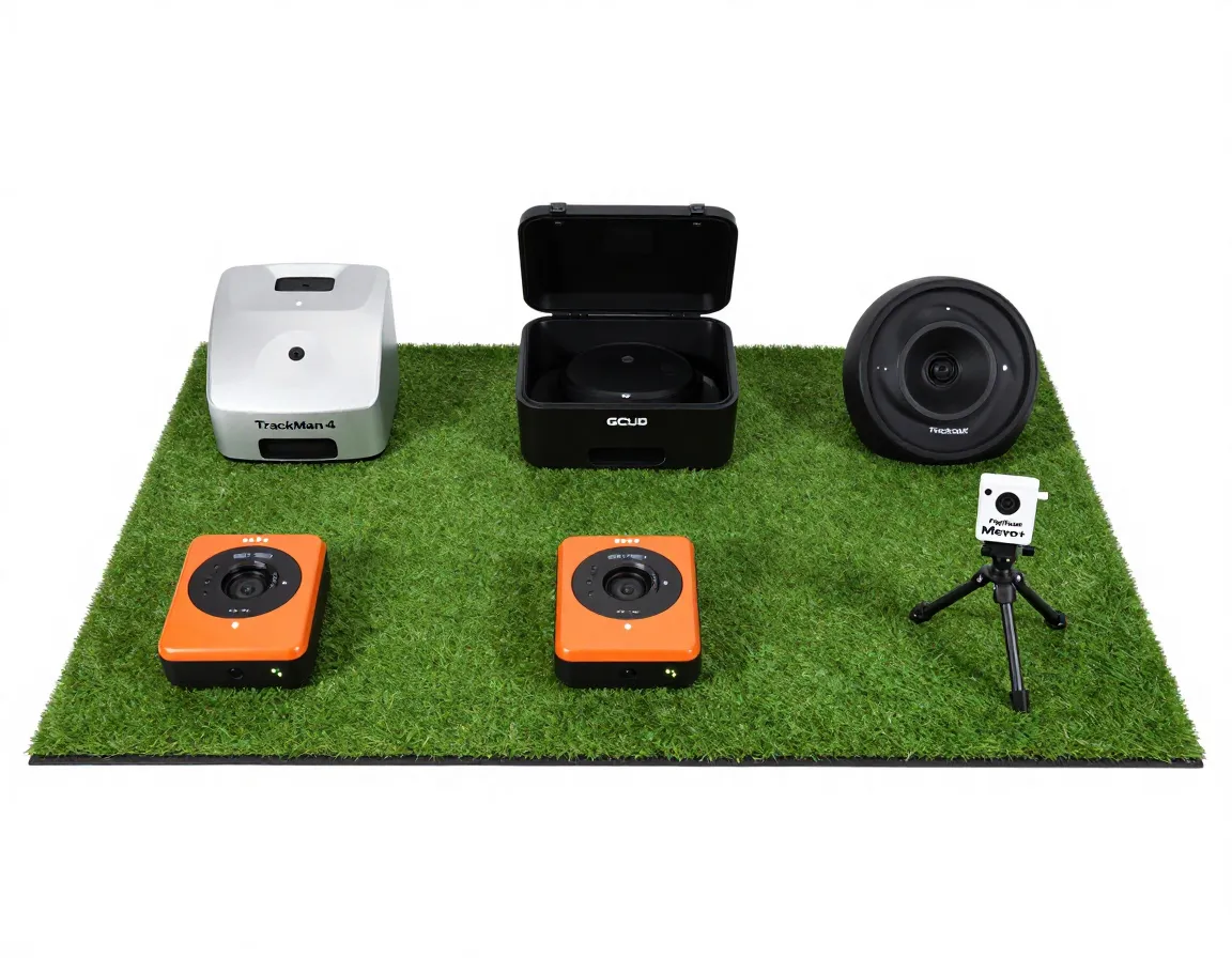 Professional golf launch monitor systems trackman gcquad skytrak flightscope display