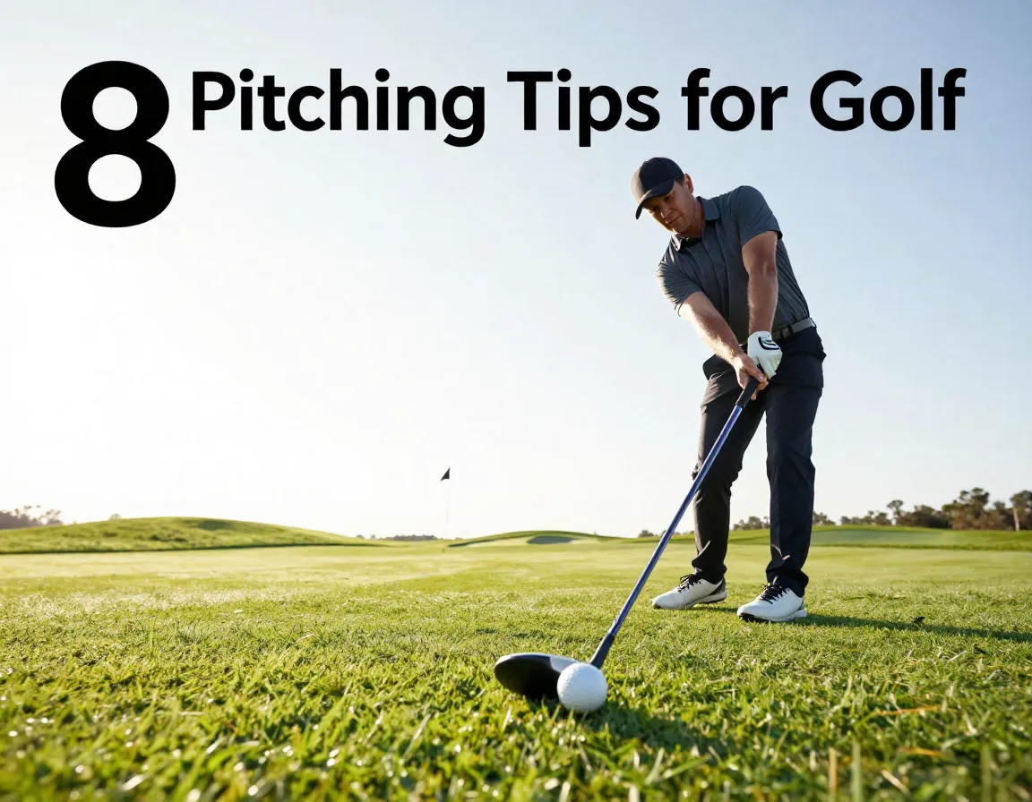 Golfer pitching wedge impact low angle action green