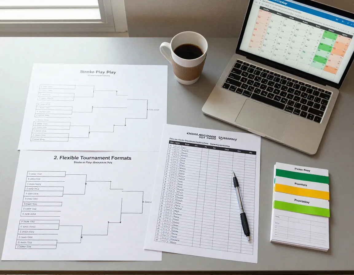 Flexible tournament formats stroke play match play scramble charts