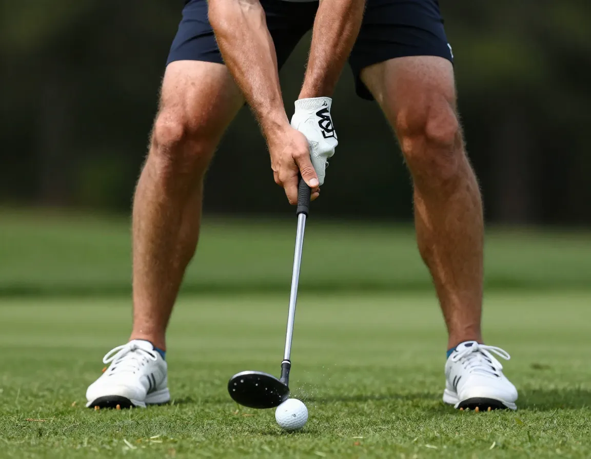 Focus on impact position hands ahead clubhead forward weight