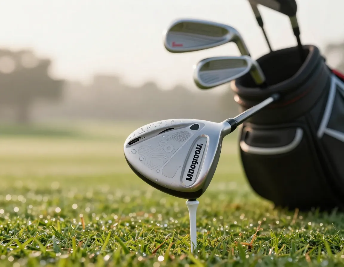 Wilson magnolia complete golf set with oversized driver on tee