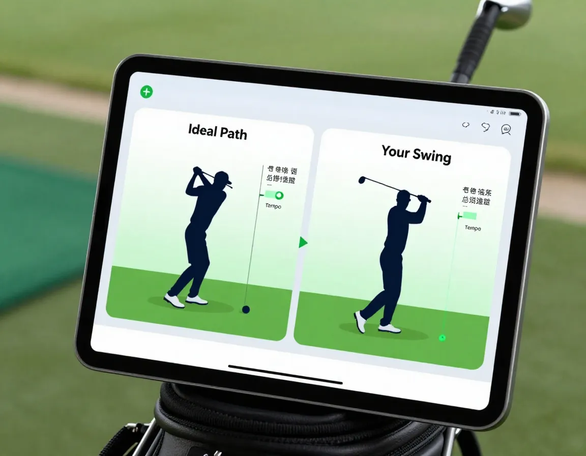 Ai driven swing analysis feedback screen interface