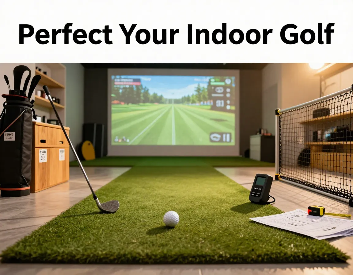 Golf mat net screen launch monitor budget boxes garage space