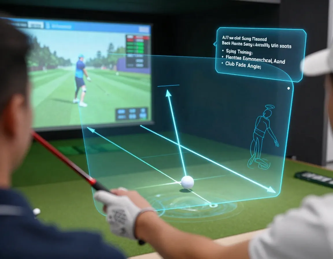 Ai powered golf swing analytics augmented reality training biomechanical feedback
