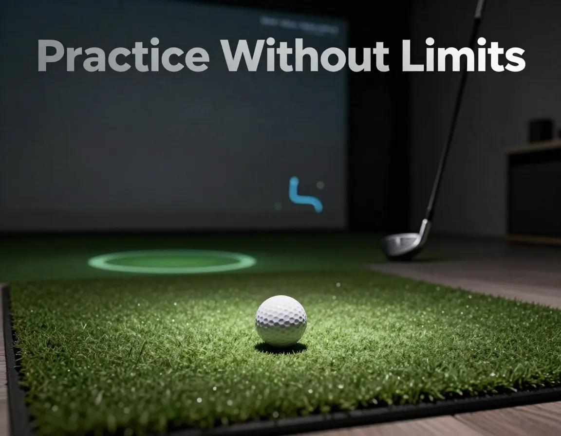 Modern home golf simulator dawn practice data driven improvement