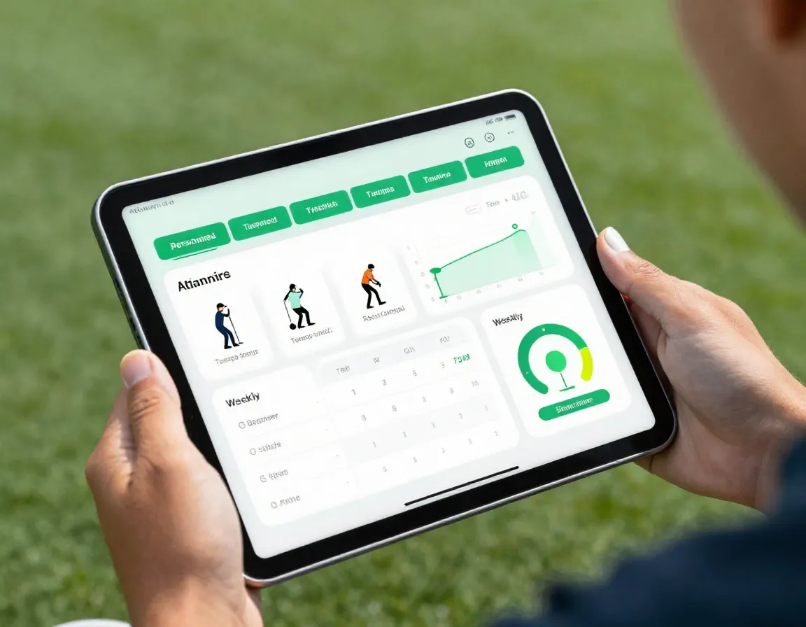 Personalized training program displayed on tablet with ai recommendations