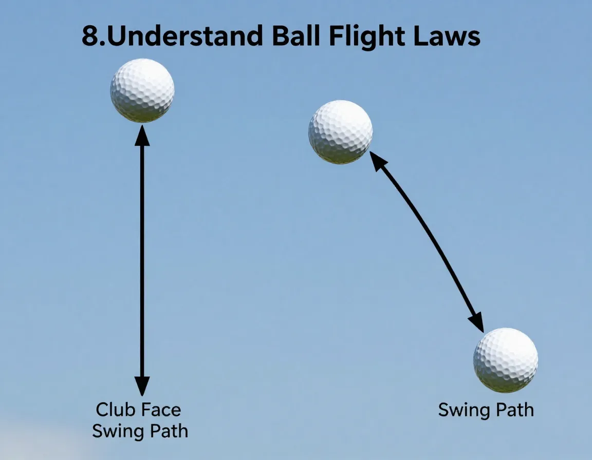Comparison of a straight and a draw golf ball flight trajectory