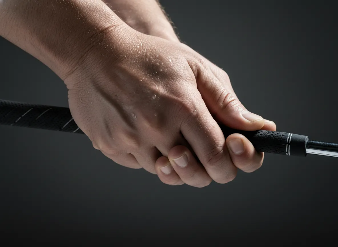 Pressure point grip optimization golfers hands on club