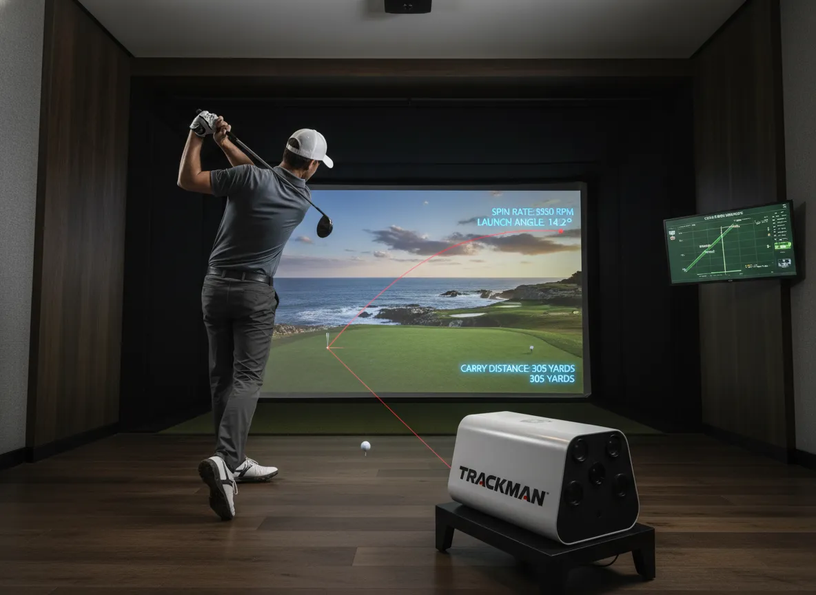 Advanced launch monitor 4k screen ball flight data professional golfer