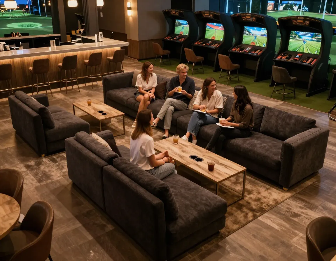 Modular sectional sofas lounge tables cup holders golf bar lounge