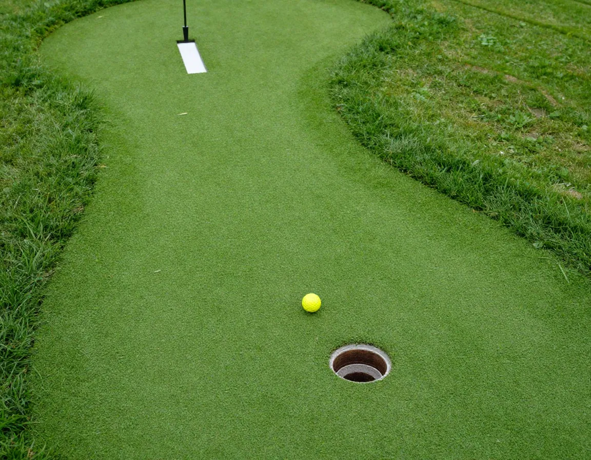 A strategic putt positioning the ball near the hole for an easy follow up