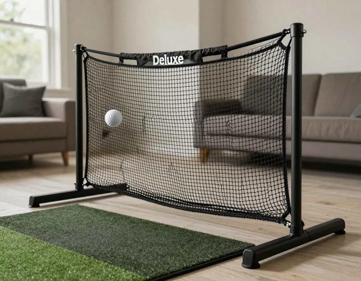 Ultra stable simspace deluxe golf practice net indoor quiet operation