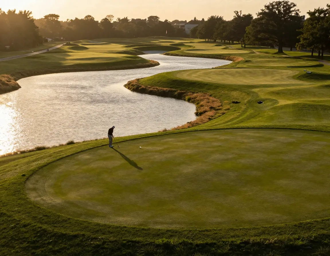 Understand risk vs reward conservative golf shot over water