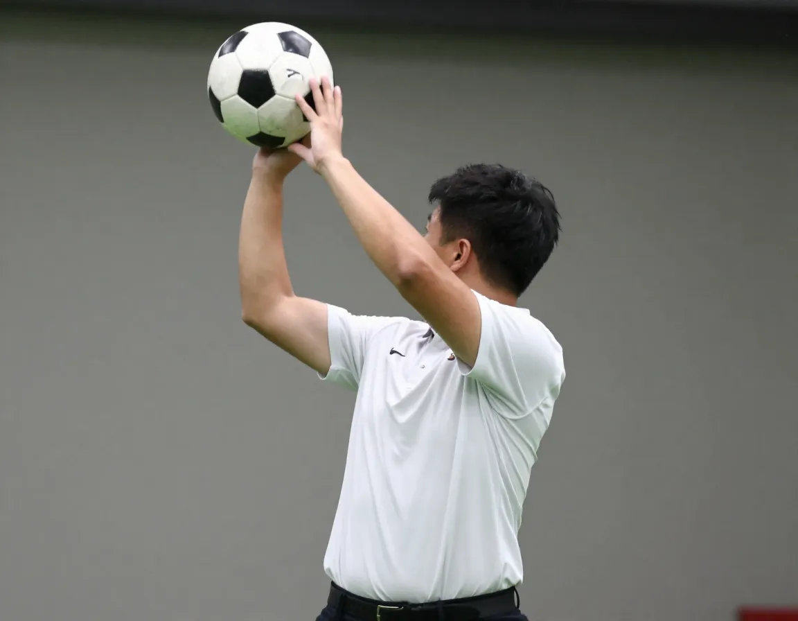 Arm and body connection drill using a soccer ball