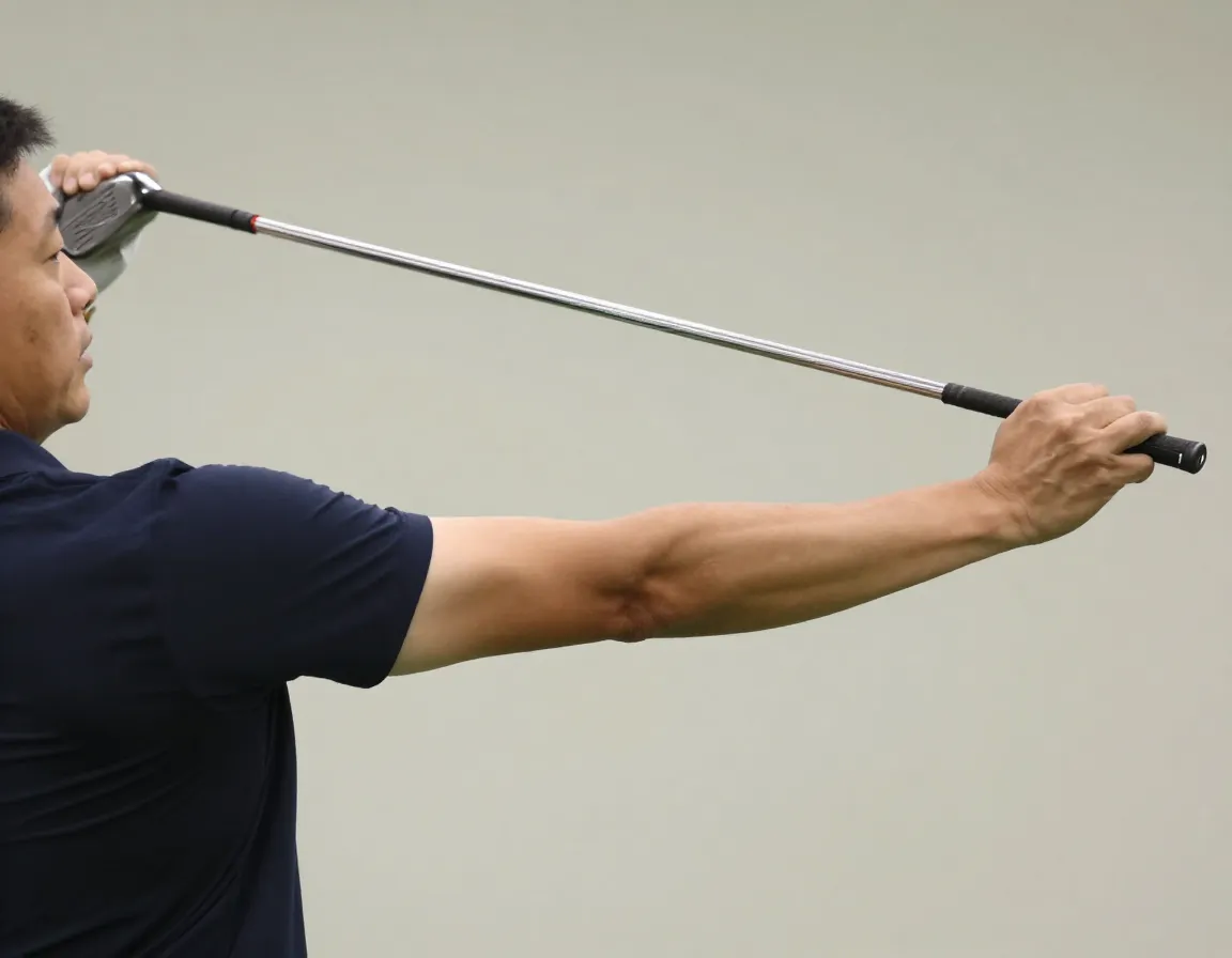 Backswing consistency drill left arm parallel to ground