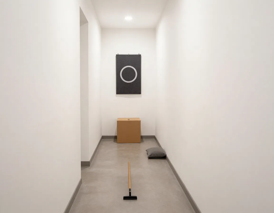 Hallway precision challenge with target and wall obstacles