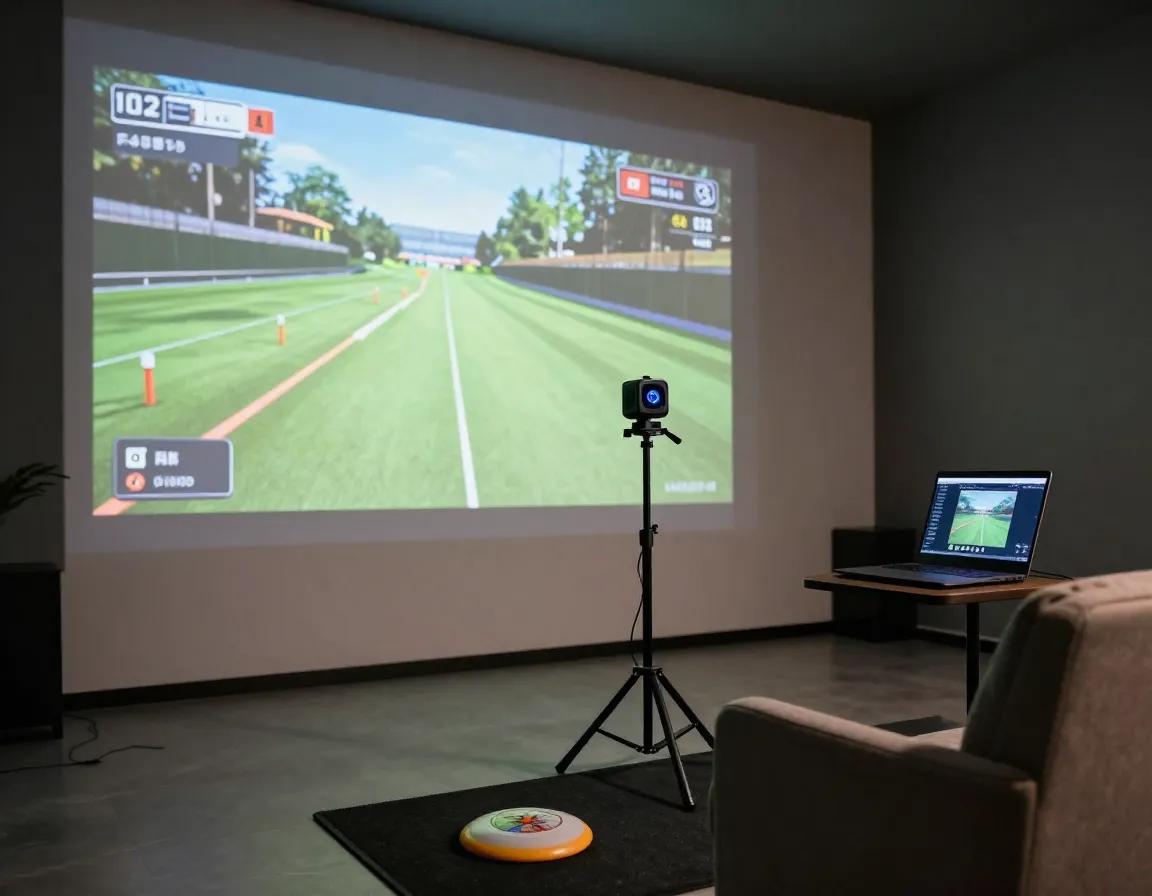 Diy digital simulator setup with projector and motion tracking sensor