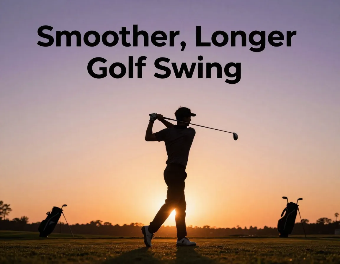 Silhouette golfer sunrise backswing flexibility aspiration training dawn