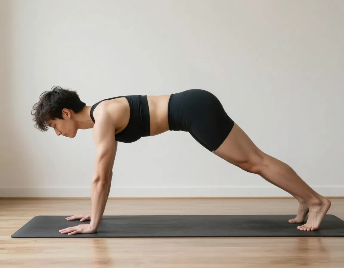 Athlete holding bird dog pose for spinal stability on yoga mat