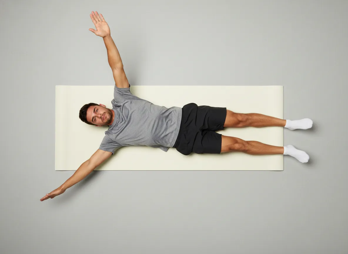 Dead bug exercise for spinal stability and core control