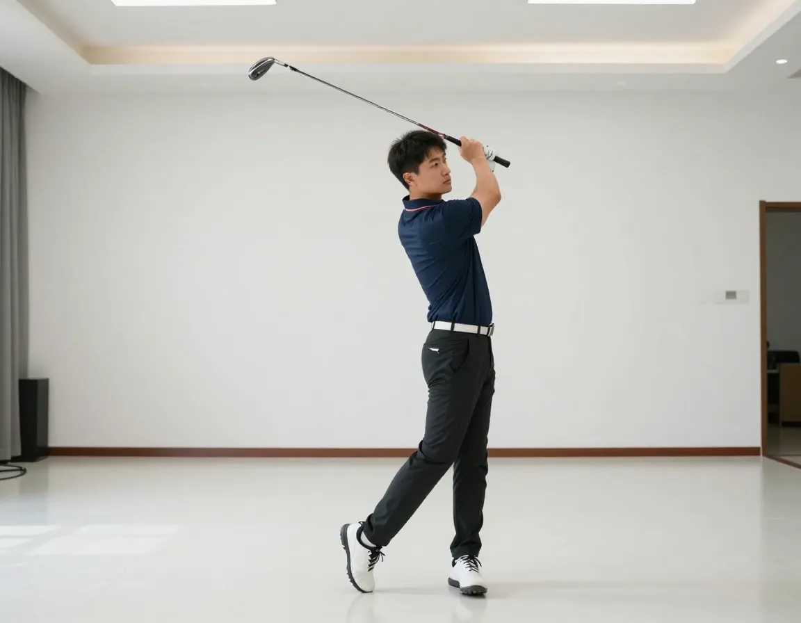 Follow through excellence training with balanced finish