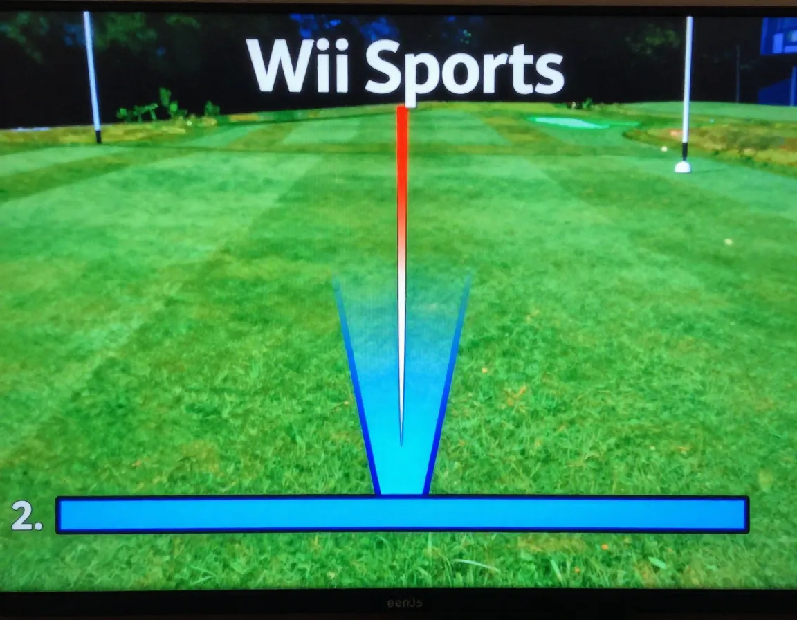 Wii sports golf swing power meter staying in the blue control zone