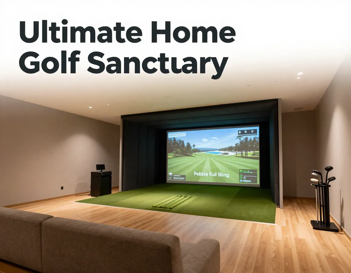 Ultimate home golf sanctuary basement simulator studio cinematic