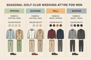 Read more about the article What to Wear: Decoding Golf Club Wedding Guest Attire for Men