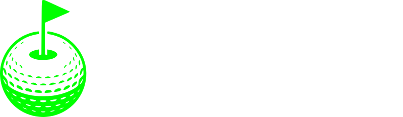 Green golf ball with a flag; text reads Golf Swing Tips Beyond The Fairway on a light background.