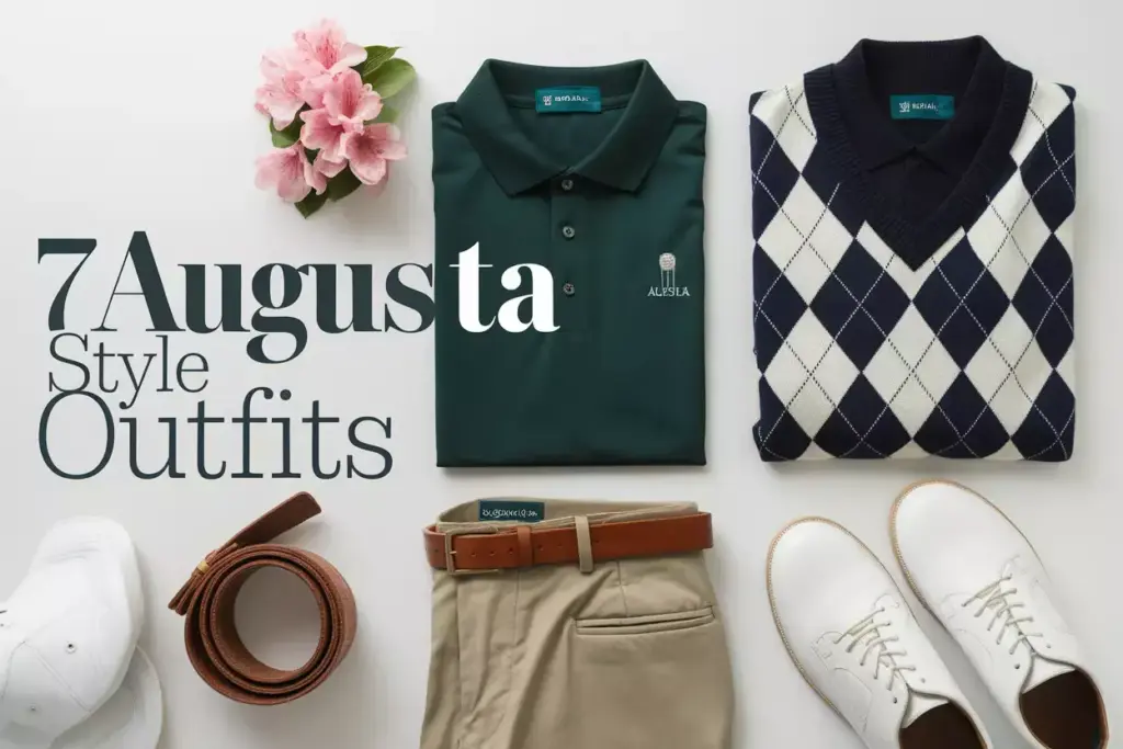 7 Augusta Style Outfits Flat Lay Classic Golf Wardrobe Essentials