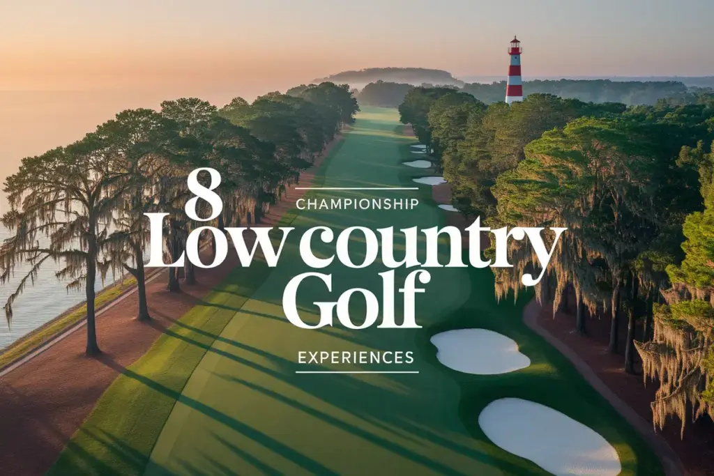 Aerial View Harbour Town Fairway Lighthouse Spanish Moss Mist