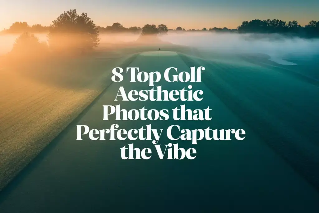 Aerial View Of Emerald Fairway Leading To Distant Green At Sunrise