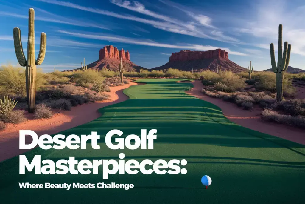 Arizona Desert Golf Course Fairway Saguaro Cacti Red Rocks Championship